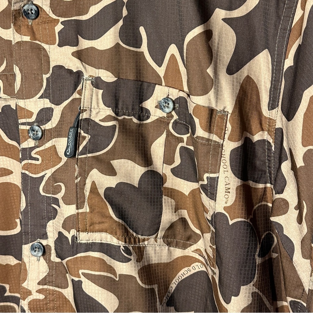 Drake Mens Old School 8-Shot Flyweight Short Sleeve Button Down Size L - Picture 2 of 8